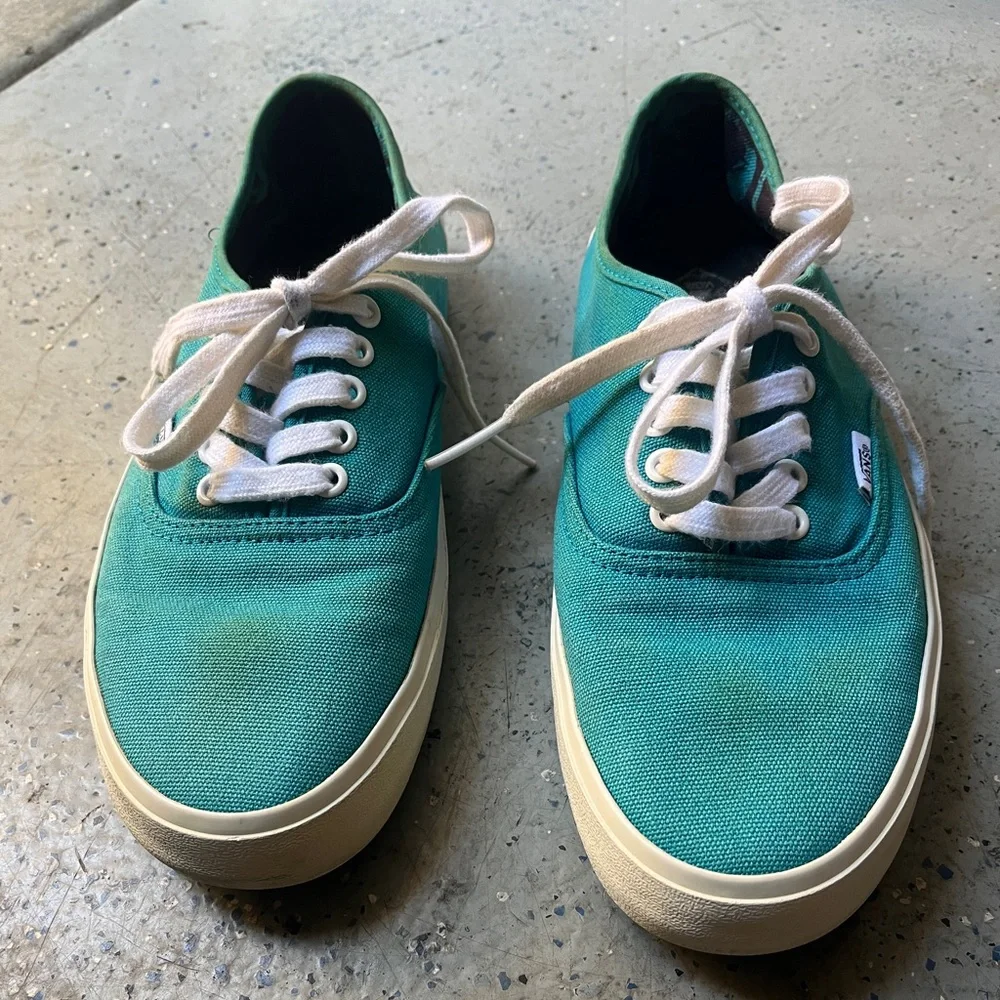Vans Authentic SF Surf Siders Joel Tudor Teal Blue 9.5
